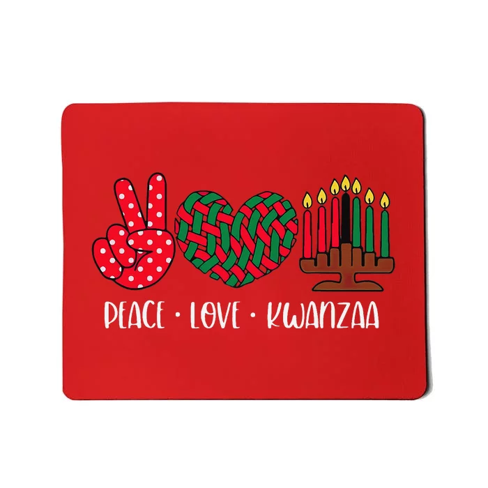 Peace Love Kwanzaa Christmas Family Kwanzaa Candles Mousepad