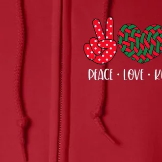 Peace Love Kwanzaa Christmas Family Kwanzaa Candles Full Zip Hoodie