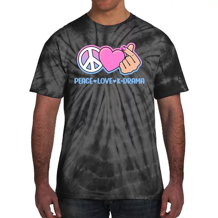 Peace Love Kdrama Korean Drama Lover Tie-Dye T-Shirt