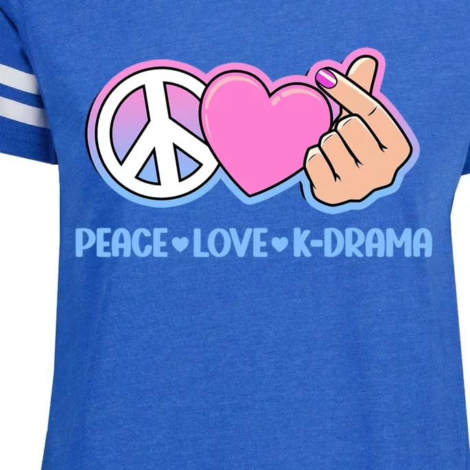 Peace Love Kdrama Korean Drama Lover Enza Ladies Jersey Football T-Shirt