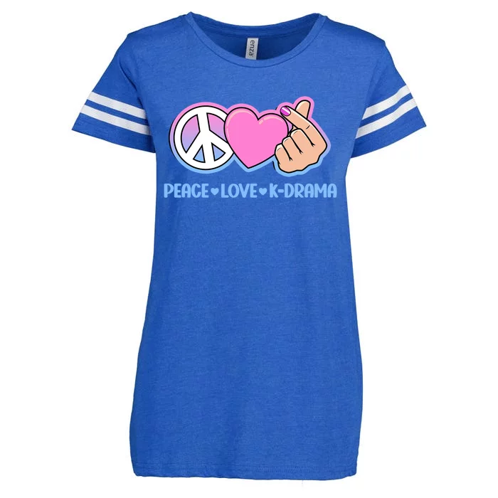 Peace Love Kdrama Korean Drama Lover Enza Ladies Jersey Football T-Shirt