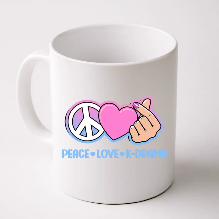 Peace Love Kdrama Korean Drama Lover Front & Back Coffee Mug