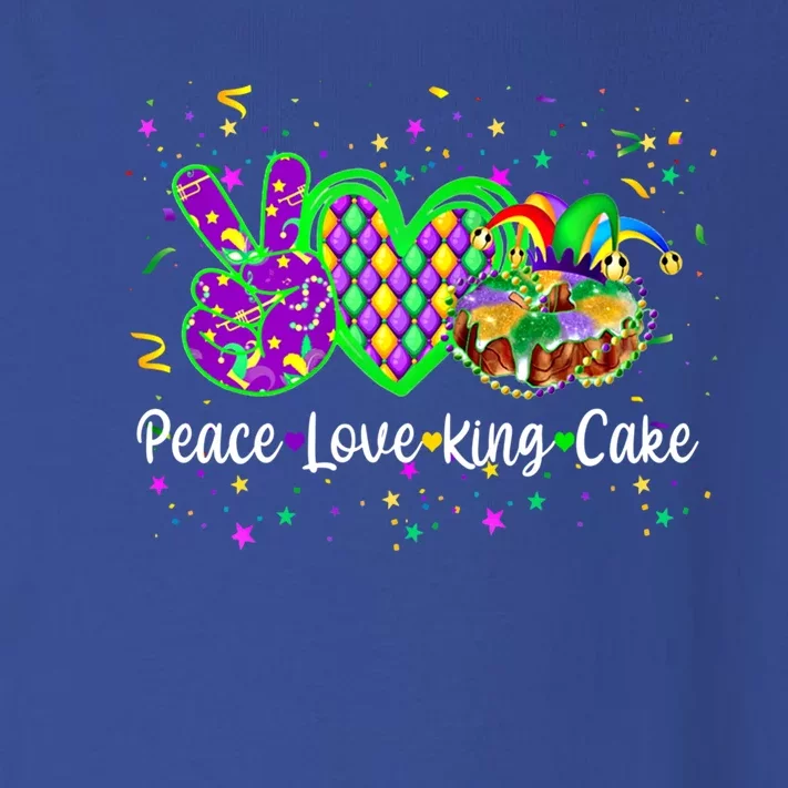 Peace Love King Cake Mardi Gras Funny Gift Toddler Long Sleeve Shirt