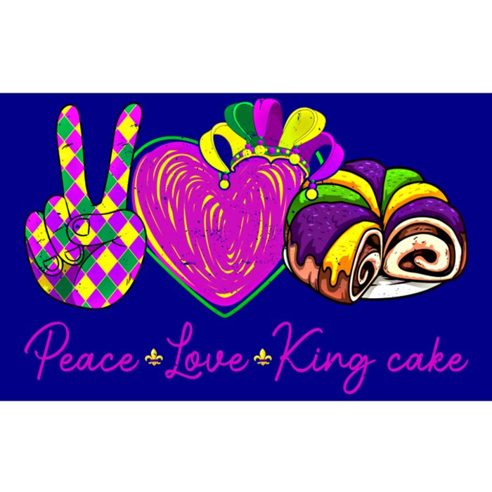 Peace Love King Cake Mardi Gras Party Carnival Gift Bumper Sticker