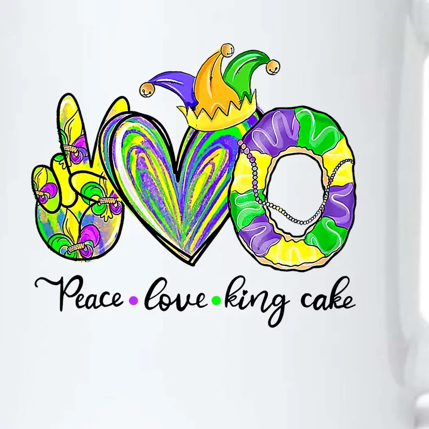 Peace Love King Cake Mardi Gras King Cake Mardi Gras Great Gift Black Color Changing Mug