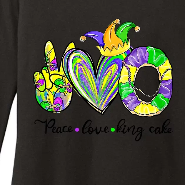 Peace Love King Cake Mardi Gras King Cake Mardi Gras Great Gift Womens CVC Long Sleeve Shirt