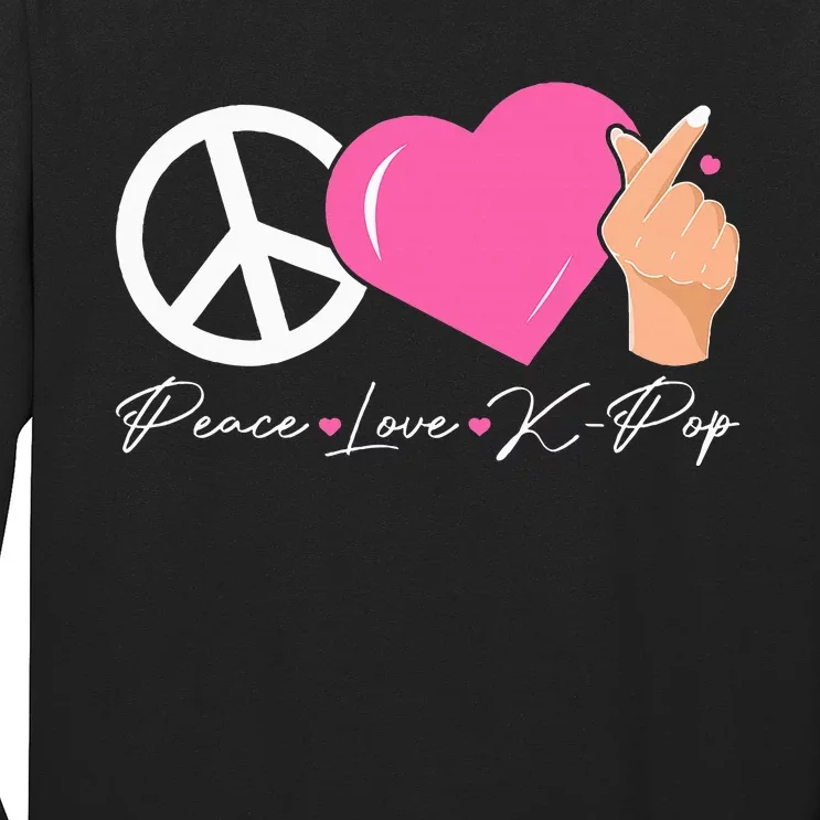 Peace Love Kpop Cute Kpop Music Anime Lover Long Sleeve Shirt