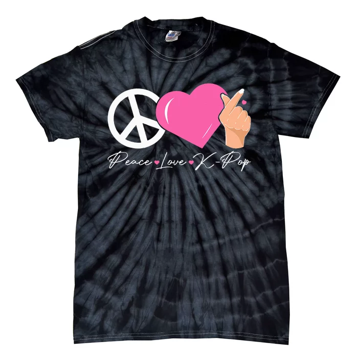 Peace Love Kpop Cute Kpop Music Anime Lover Tie-Dye T-Shirt