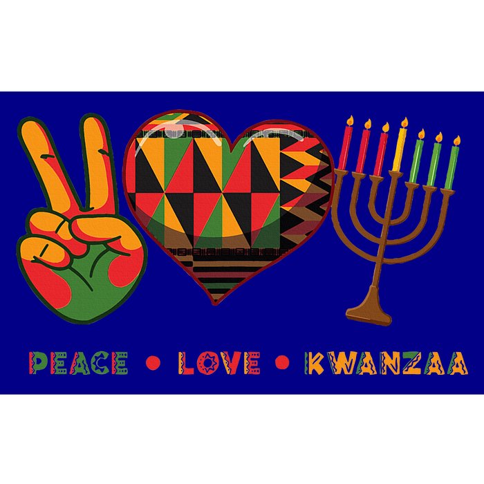 Peace Love Kwanzaa African American Heritage Happy Kwanzaa Bumper Sticker