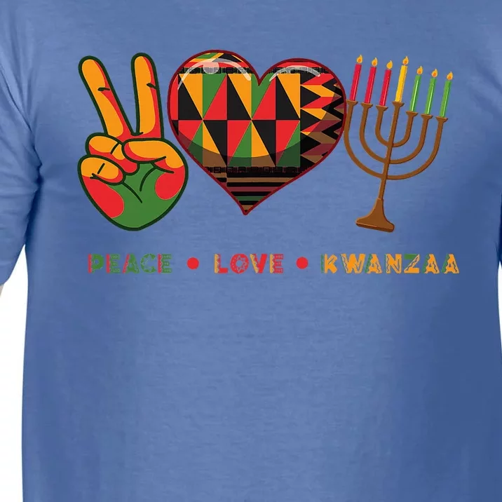 Peace Love Kwanzaa African American Heritage Happy Kwanzaa Comfort Colors T-Shirt