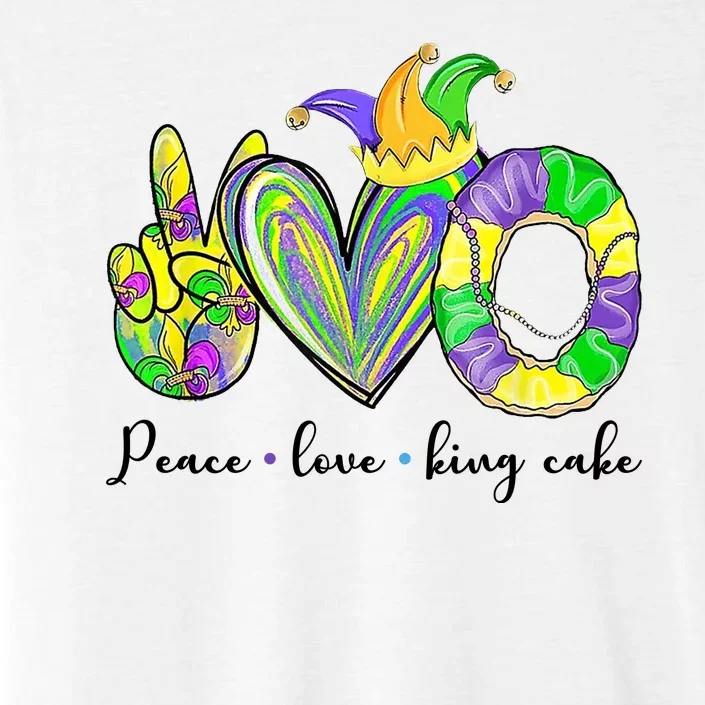 Peace Love King Cake Mardi Gras ChromaSoft Performance T-Shirt