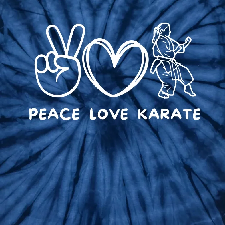 Peace Love Karate Girl Retro Karate Girl Lover Martial Arts Tie-Dye T-Shirt