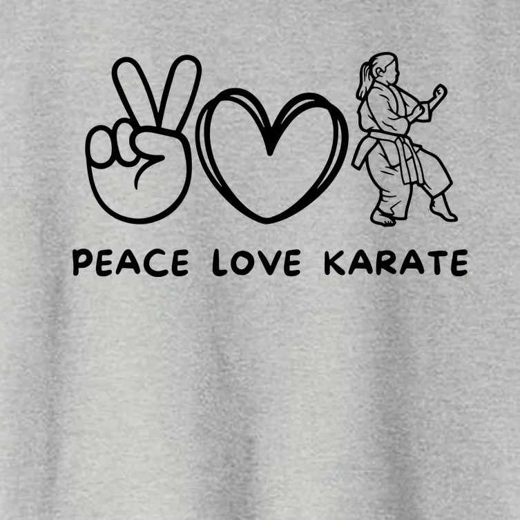 Peace Love Karate Girl Retro Karate Girl Lover Martial Arts Women's Crop Top Tee