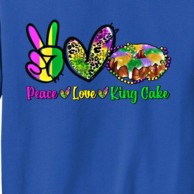 Peace Love King Cake Funny Mardi Gras Festival Party Gift Sweatshirt