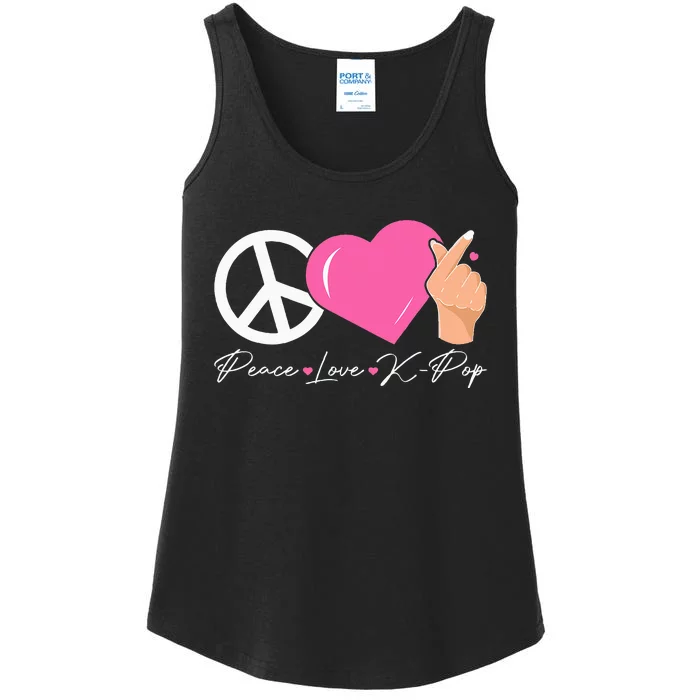 Peace Love Kpop Cute Kpop Music Anime Lover Ladies Essential Tank