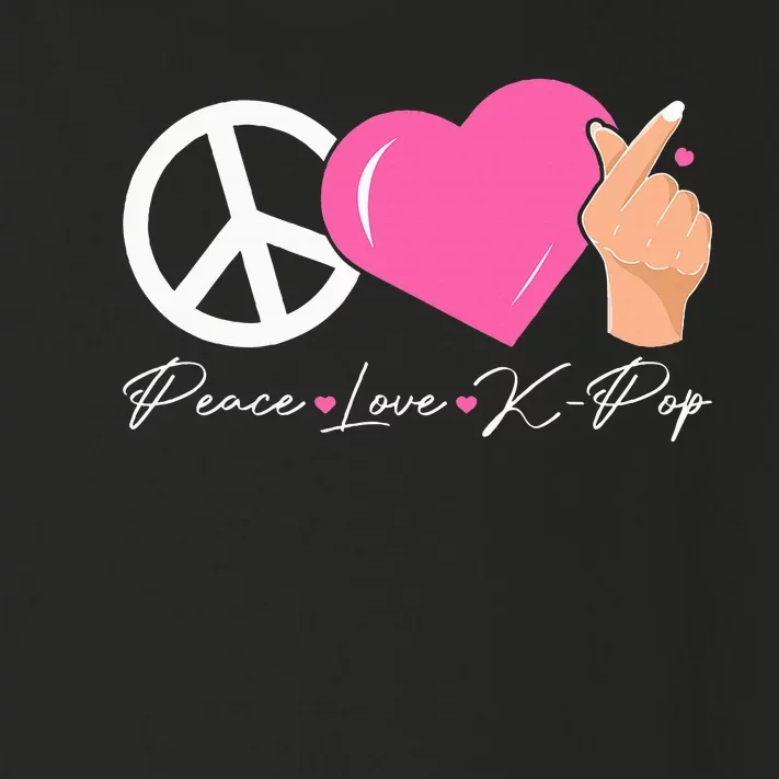 Peace Love Kpop Cute Kpop Music Anime Lover Toddler Long Sleeve Shirt