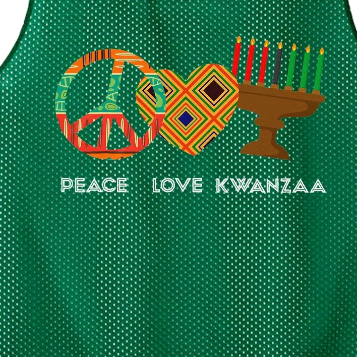 Peace Love Kwanzaa African American Celebration Mesh Reversible Basketball Jersey Tank