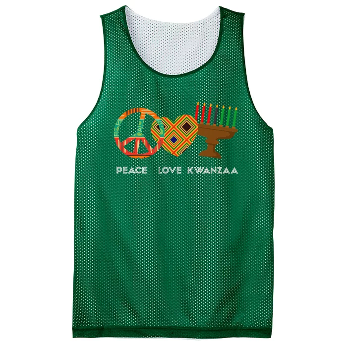 Peace Love Kwanzaa African American Celebration Mesh Reversible Basketball Jersey Tank