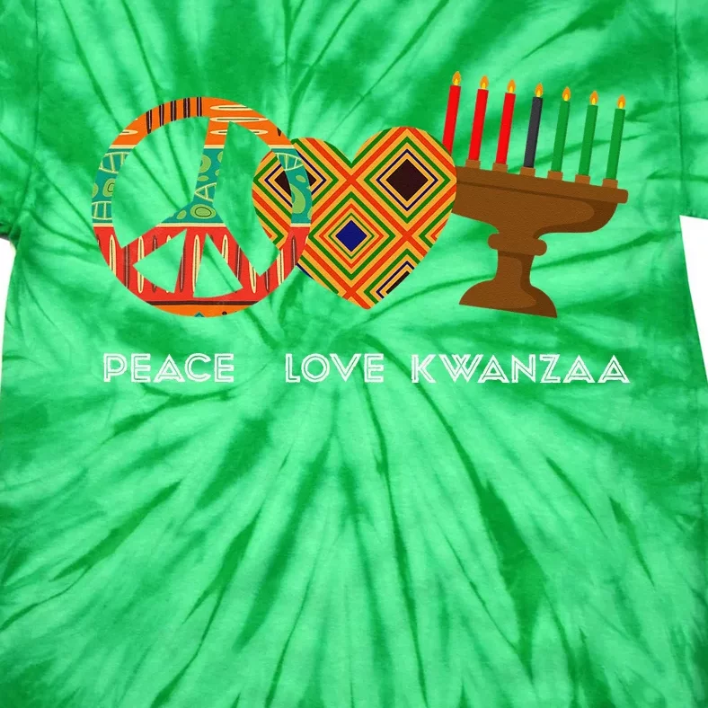 Peace Love Kwanzaa African American Celebration Tie-Dye T-Shirt