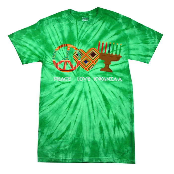 Peace Love Kwanzaa African American Celebration Tie-Dye T-Shirt