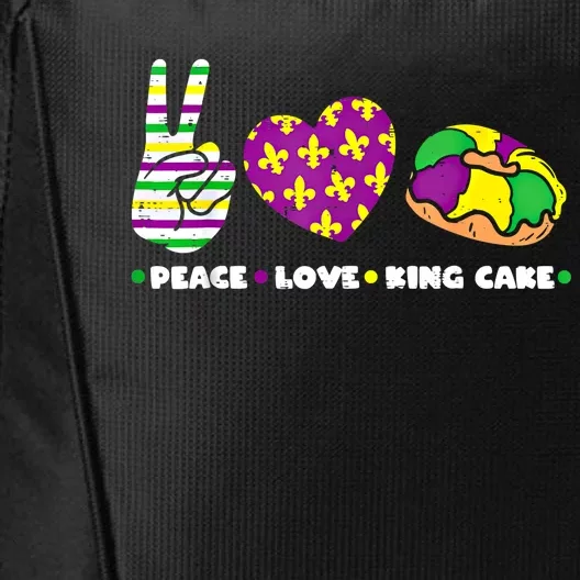 Peace Love King Cake Funny Mardi Gras Party Carnival Great Gift City Backpack