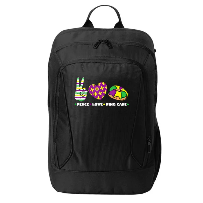 Peace Love King Cake Funny Mardi Gras Party Carnival Great Gift City Backpack