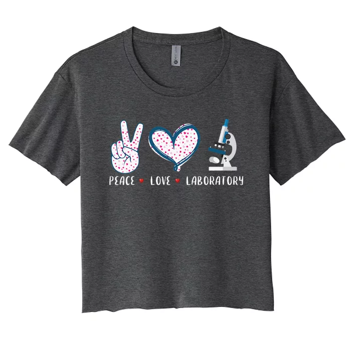 Peace Love Laboratory Lab Research Gifts Women's Crop Top Tee