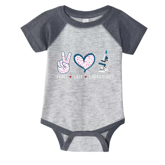 Peace Love Laboratory Lab Research Gifts Infant Baby Jersey Bodysuit