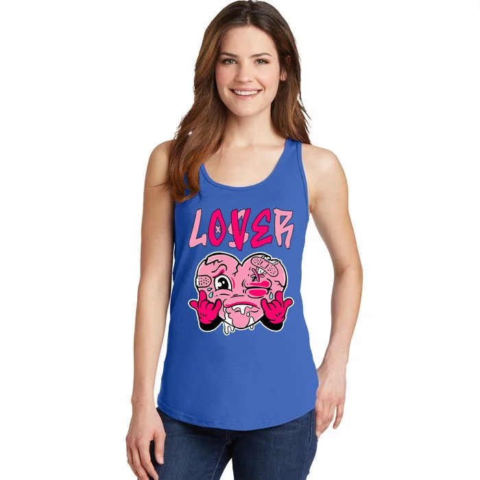 Pink Loser Lover Pink Drip Heart Matching Outfit Ladies Essential Tank