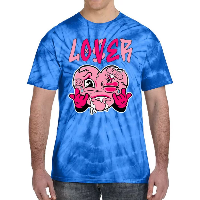 Pink Loser Lover Pink Drip Heart Matching Outfit Tie-Dye T-Shirt