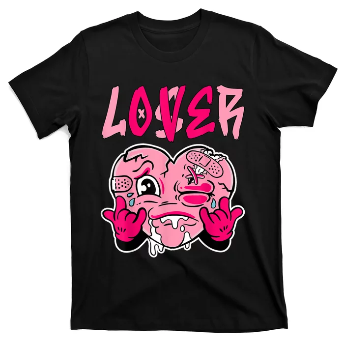 Pink Loser Lover Pink Drip Heart Matching Outfit T-Shirt