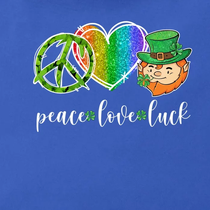 Peace Love Luck Leprechaun Hippie Happy St Patrick's Day Gift Zip Tote Bag