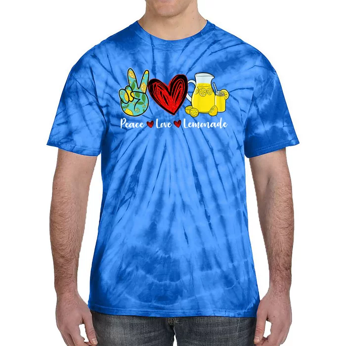 Peace Love Lemonade Yellow Lemon Lover Cute Gift Tie-Dye T-Shirt