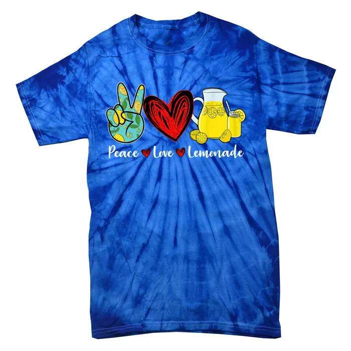 Peace Love Lemonade Yellow Lemon Lover Cute Gift Tie-Dye T-Shirt