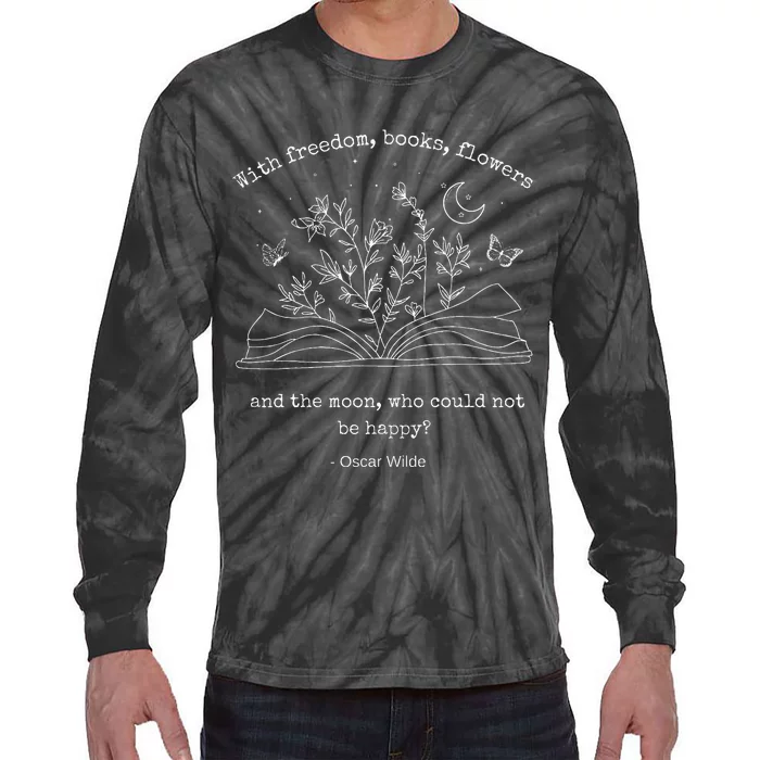 Poet Literary Literature Bookish Dark Academia Book Nerd Tie-Dye Long Sleeve Shirt