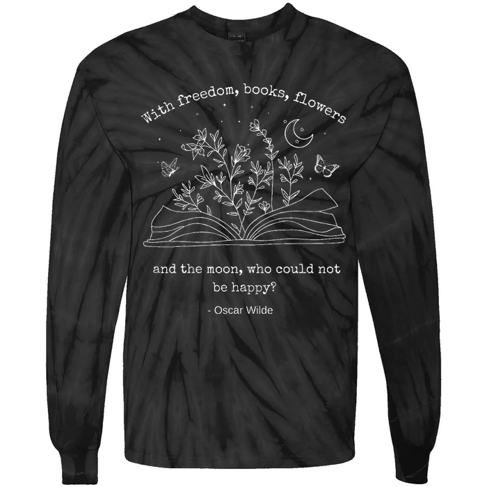 Poet Literary Literature Bookish Dark Academia Book Nerd Tie-Dye Long Sleeve Shirt