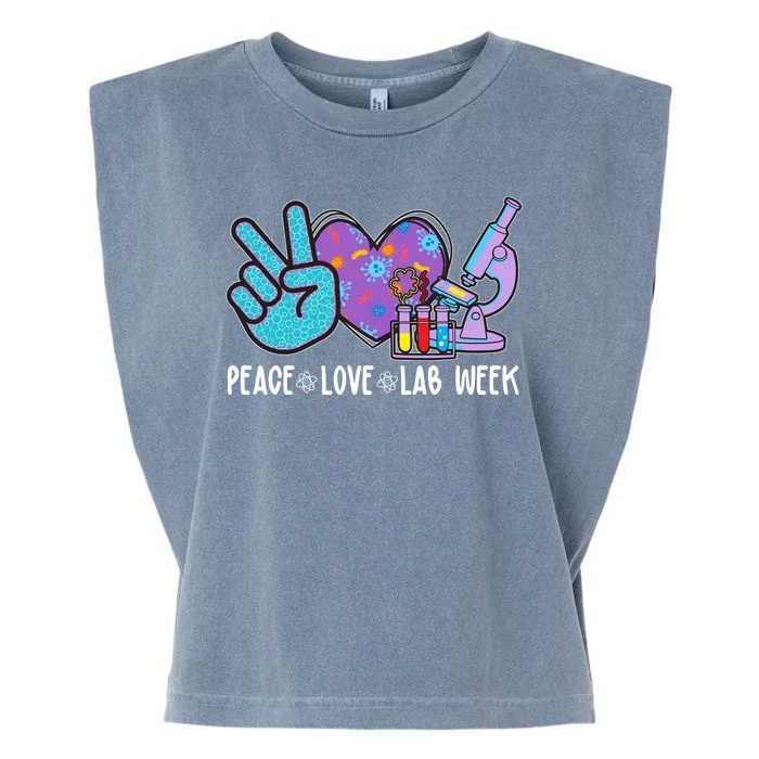 Peace Love Lab Week Science Fan Garment-Dyed Women's Muscle Tee