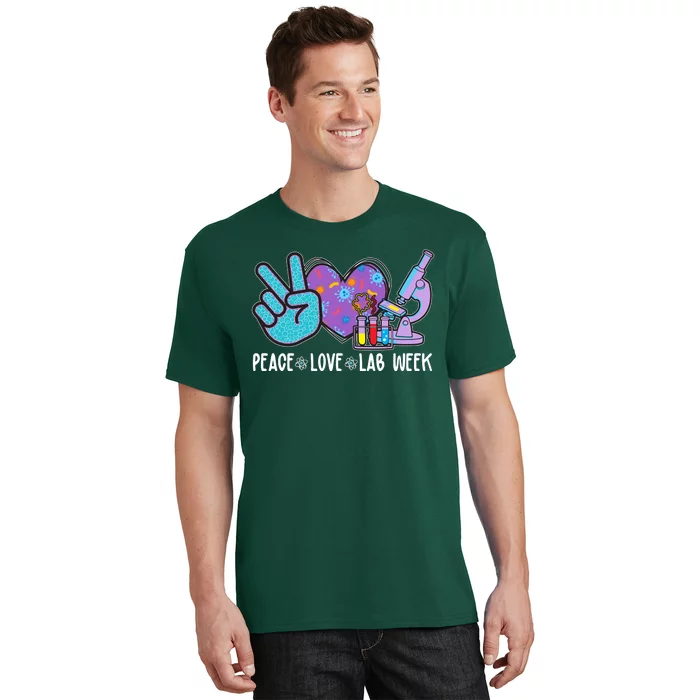 Peace Love Lab Week Science Fan T-Shirt