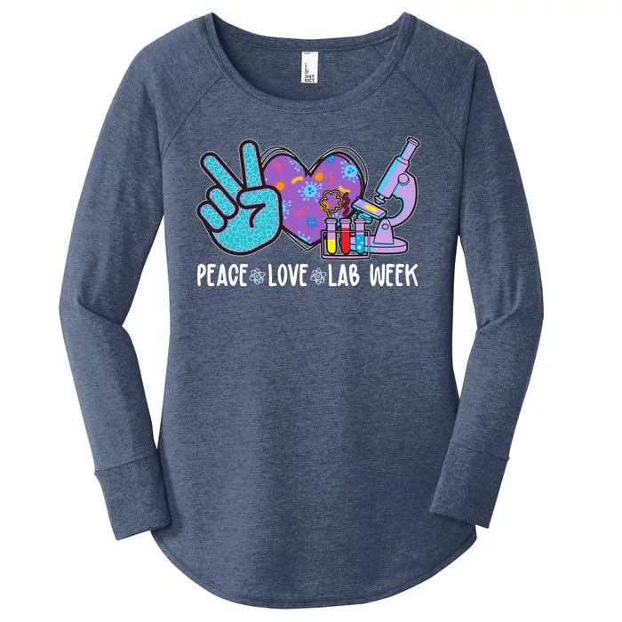 Peace Love Lab Week Science Fan Women's Perfect Tri Tunic Long Sleeve Shirt