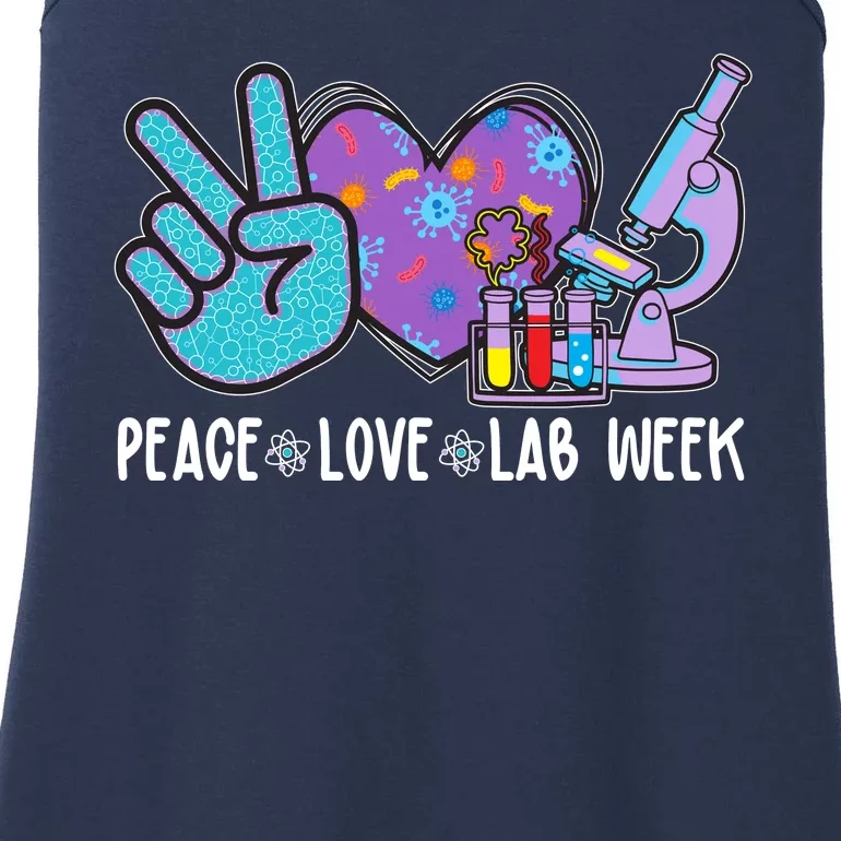 Peace Love Lab Week Science Fan Ladies Essential Tank