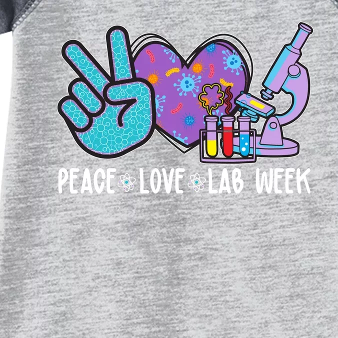 Peace Love Lab Week Science Fan Infant Baby Jersey Bodysuit