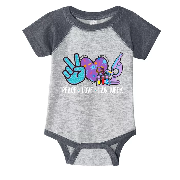 Peace Love Lab Week Science Fan Infant Baby Jersey Bodysuit