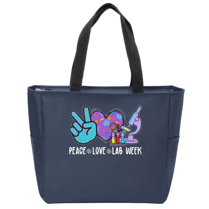 Peace Love Lab Week Science Fan Zip Tote Bag