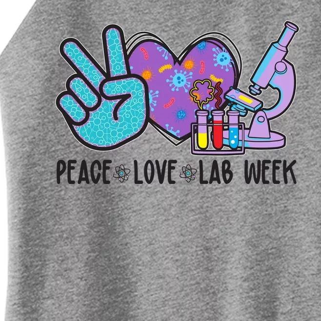 Peace Love Lab Week Science Fan Women’s Perfect Tri Rocker Tank