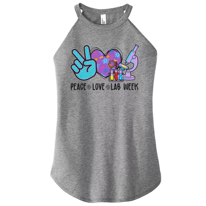 Peace Love Lab Week Science Fan Women’s Perfect Tri Rocker Tank