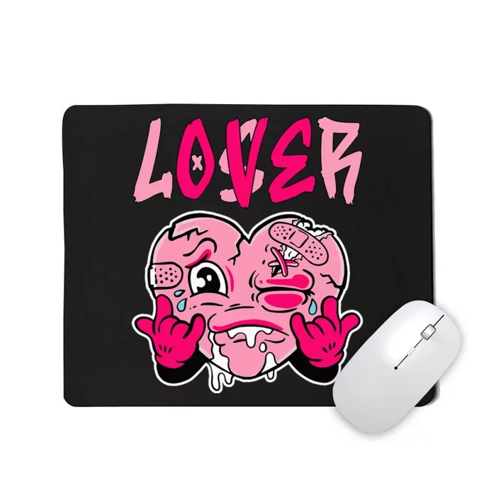 Pink Loser Lover Pink Drip Heart Matching Outfit Mousepad