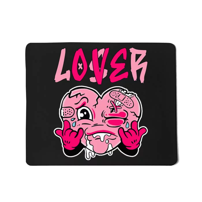 Pink Loser Lover Pink Drip Heart Matching Outfit Mousepad