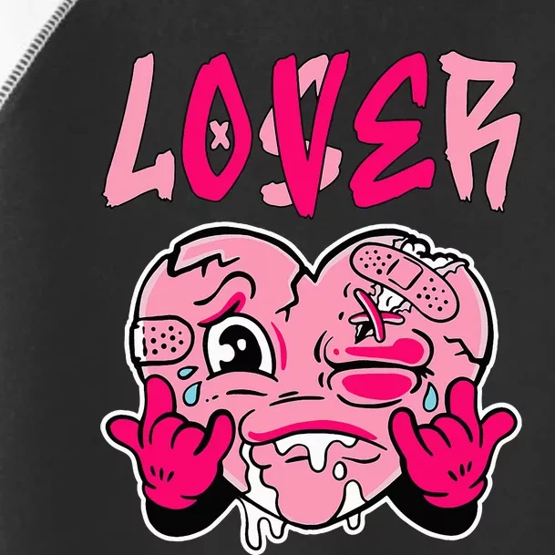 Pink Loser Lover Pink Drip Heart Matching Outfit Toddler Fine Jersey T-Shirt