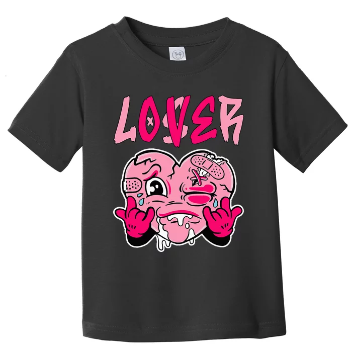 Pink Loser Lover Pink Drip Heart Matching Outfit Toddler T-Shirt