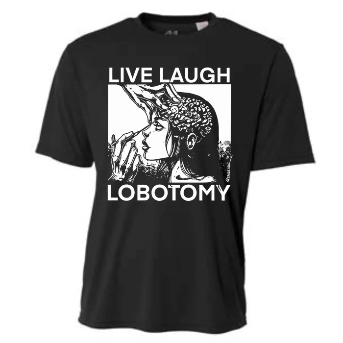 Punkwithacamera Live Laugh Lobotomy Spade Ink Cooling Performance Crew T-Shirt